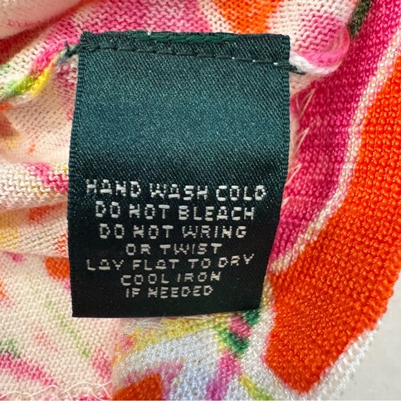 Ralph Lauren Women's Plus Size 3X Colorful Floral Knit Top Short Sleeves - Picture 8 of 10